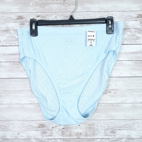 Jockey Other - Jockey Womens Panties Size 8 High Cut Brief Underwear Light Blue 764